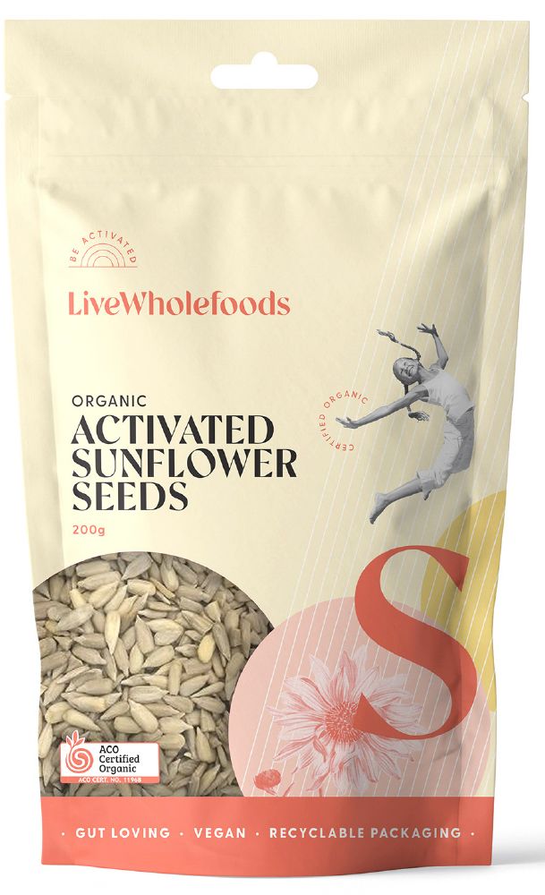 LIVE WHOLEFOODS SUNFLOWER SEEDS ORG ACTIVATED 200G