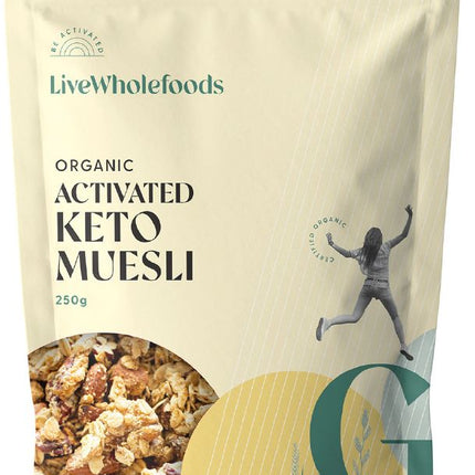 LIVE WHOLEFOODS MUESLI KETO ORGANIC ACTIVATED 250G