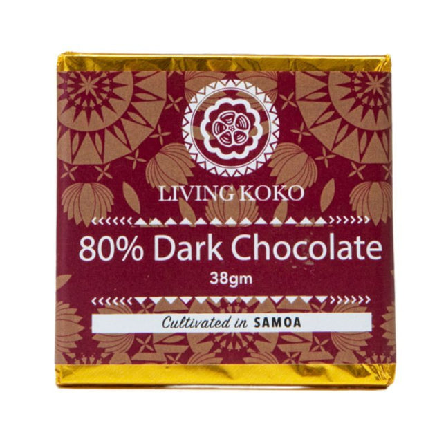 LIVING KOKO ORGANIC SINGLE ORIGIN DARK CHOCOLATE (80%) 38G