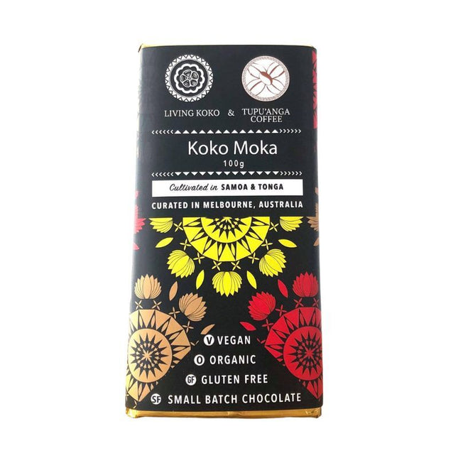 LIVING KOKO KOKO MOKA + TONGAN COFFEE DARK CHOCOLATE (70%) 100G