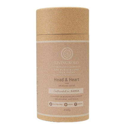 LIVING KOKO HEAD & HEART DRINKING CACAO (100%) 250G