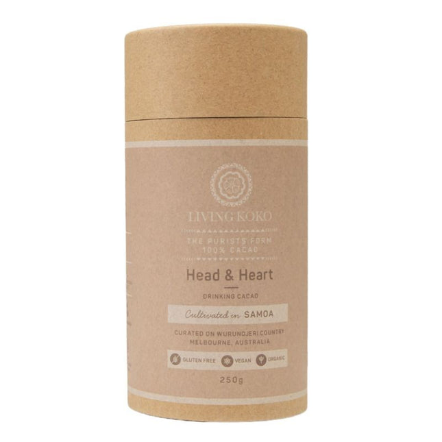 LIVING KOKO HEAD & HEART DRINKING CACAO (100%) 250G