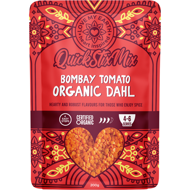 Love My Earth Quick Stix Mix Organic Dahl Bombay Tomato 200g