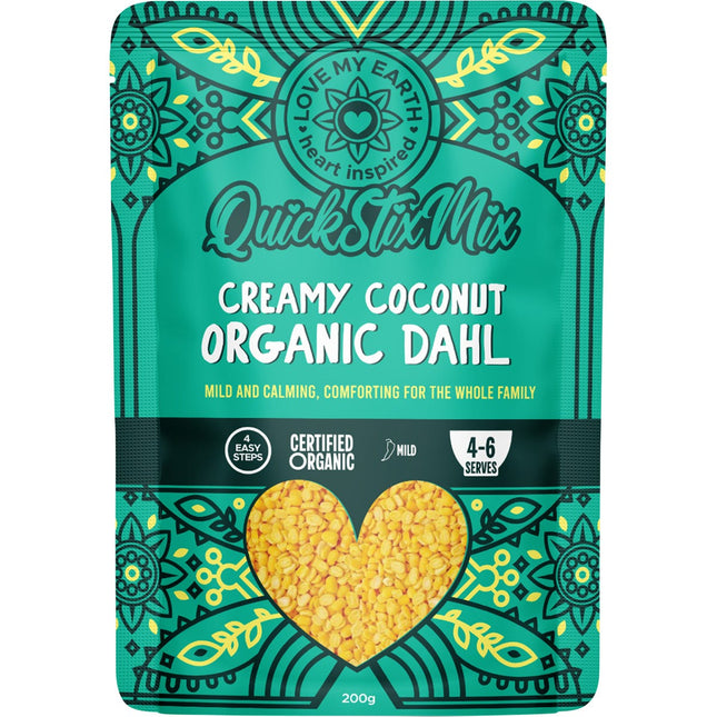 LOVE MY EARTH Quick Stix Mix Organic Dahl Coconut 200g | Nuts & Seeds