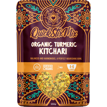LOVE MY EARTH Quick Stix Mix Organic Turmeric Kitchari 200g | Herbs & Spices