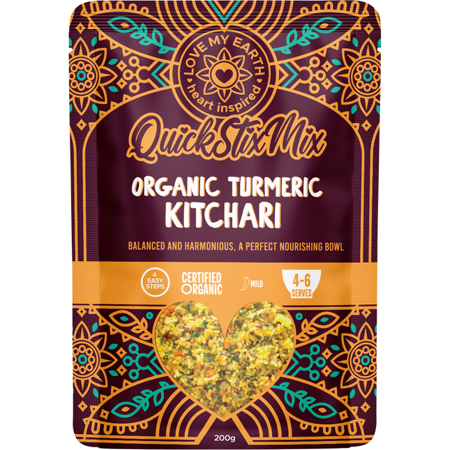 Love My Earth Quick Stix Mix Organic Turmeric Kitchari 200g