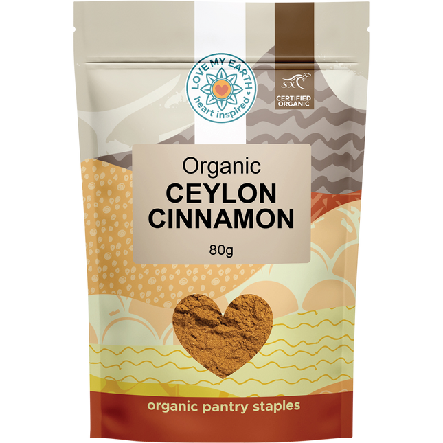 Love My Earth Organic Ceylon Cinnamon 80g