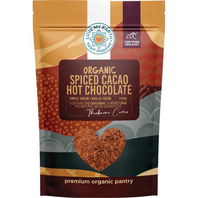 Love My Earth Organic Spiced Cacao Hot Chocolate 225g