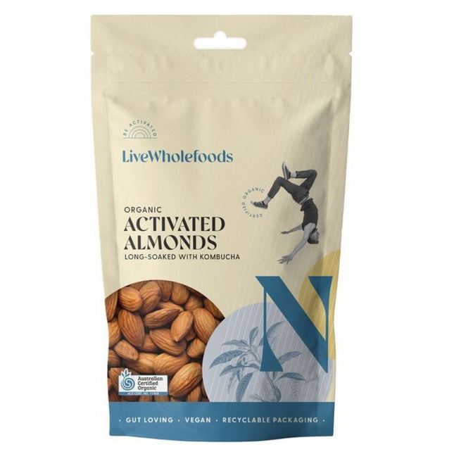 LIVE WHOLEFOODS ORGANIC ACTIVATED ALMONDS 120G