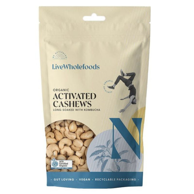 LIVE WHOLEFOODS ORGANIC ACTIVATED CASHEWS 120G