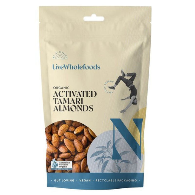 LIVE WHOLEFOODS ORGANIC ACTIVATED TAMARI ALMONDS 300G