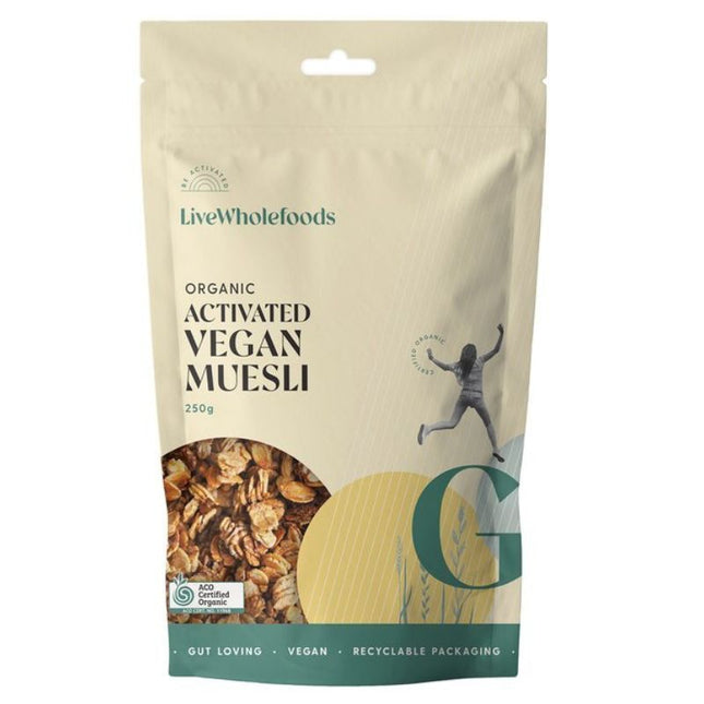 LIVE WHOLEFOODS ORGANIC ACTIVATED VEGAN MUESLI 250G