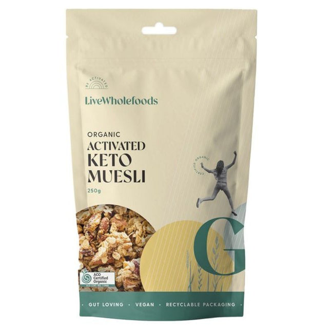 LIVE WHOLEFOODS ORGANIC ACTIVATED KETO MUESLI 250G
