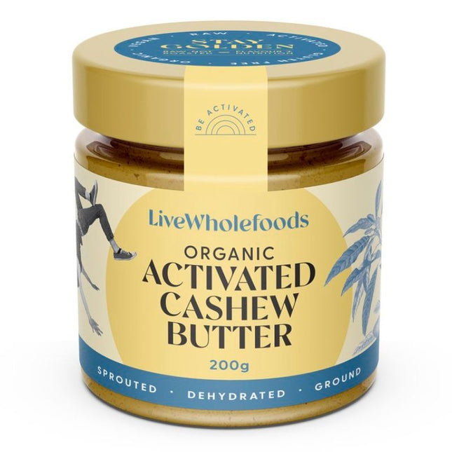 LIVE WHOLEFOODS ORGANIC ACTIVATED CASHEW BUTTER 200G