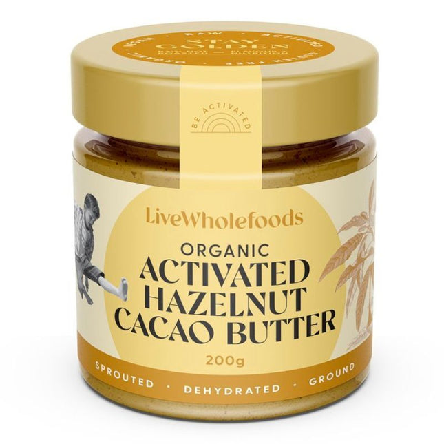 LIVE WHOLEFOODS ORGANIC ACTIVATED HAZELNUT CACAO BUTTER 200G