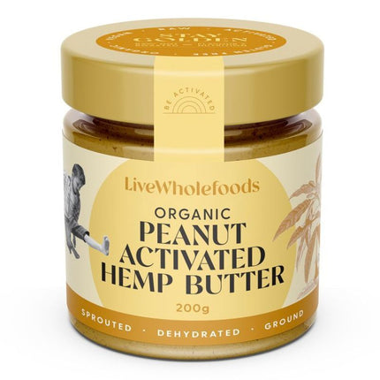 LIVE WHOLEFOODS ORGANIC ACTIVATED PEANUT HEMP BUTTER 200G