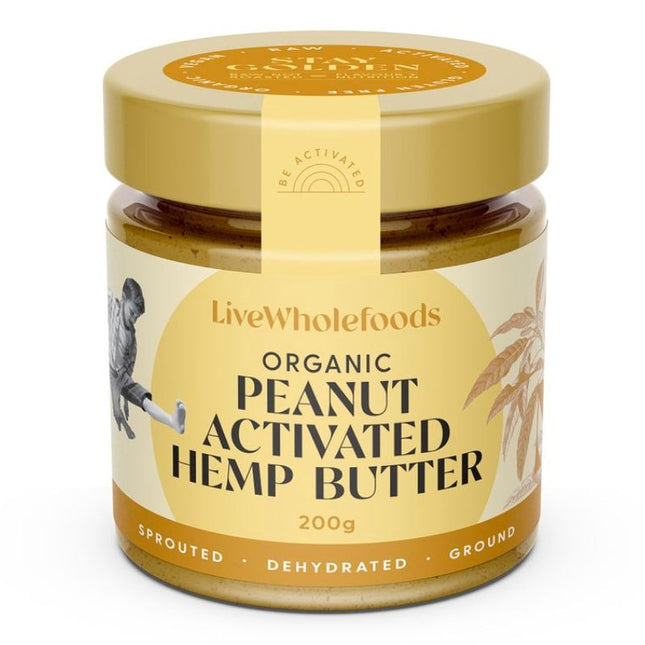 LIVE WHOLEFOODS ORGANIC ACTIVATED PEANUT HEMP BUTTER 200G