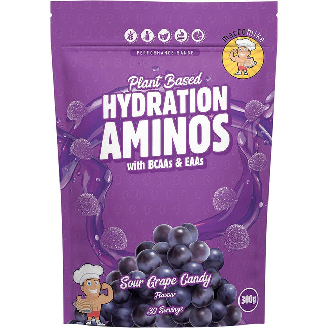 MACRO MIKE - Plant Based Hydration Aminos Sour Grape Candy