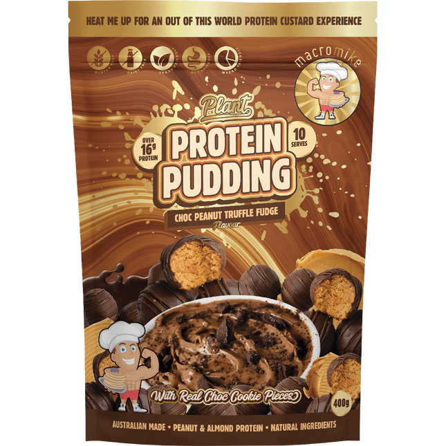 MACRO MIKE Plant Protein Pudding Choc Peanut Truffle Fudge 400g