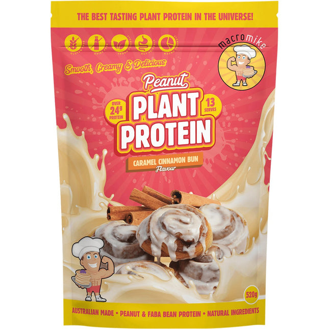 MACRO MIKE - PEANUT PLANT PROTEIN CARAMEL CINNAMON BUN 520G