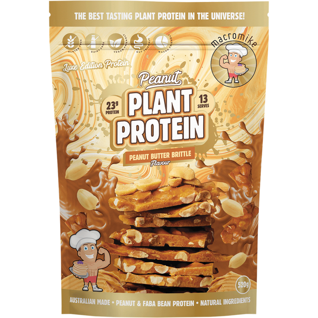 MACRO MIKE Peanut Plant Protein Peanut Butter Brittle 520g