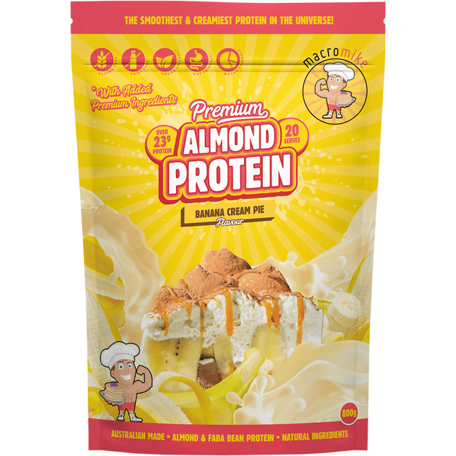 MACRO MIKE Premium Almond Protein Banana Cream Pie 800g