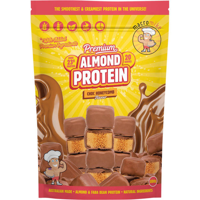 MACRO MIKE - Premium Almond Protein Choc Honeycomb - 800g