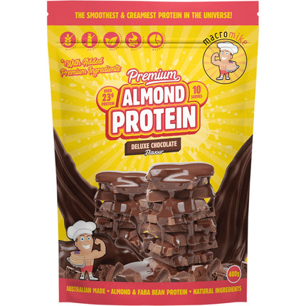MACRO MIKE - Premium Almond Protein Deluxe Chocolate - 400g