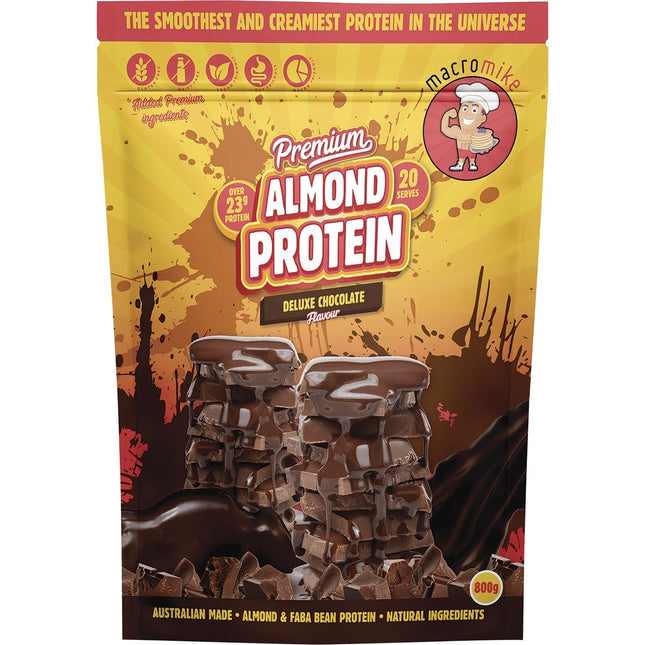 MACRO MIKE - Premium Almond Protein Deluxe Chocolate - 800g