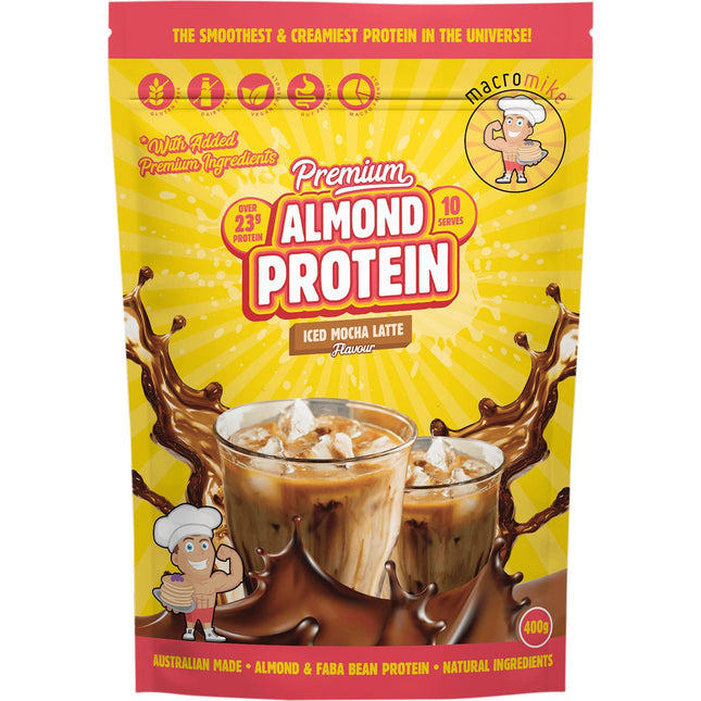 MACRO MIKE - Premium Almond Protein Iced Mocha Latte - 400g