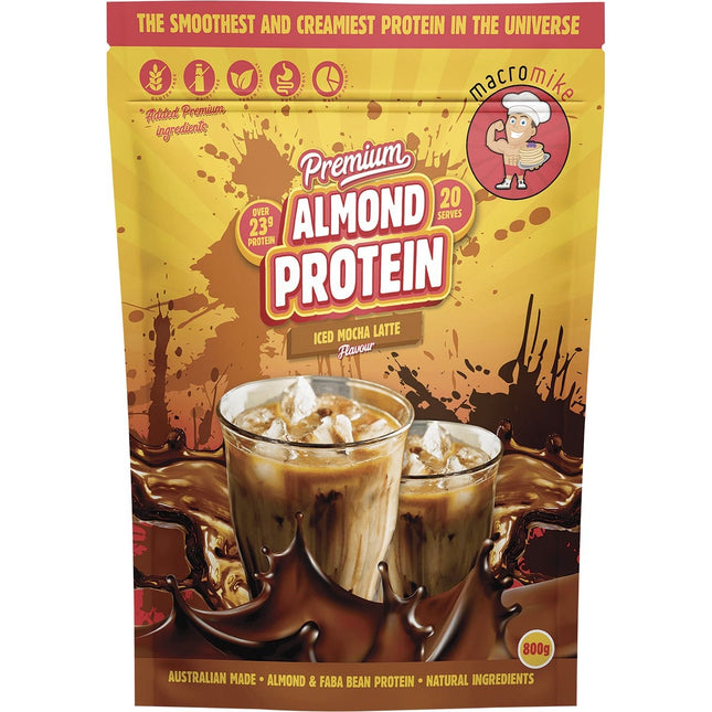 MACRO MIKE - Premium Almond Protein Iced Mocha Latte - 800g