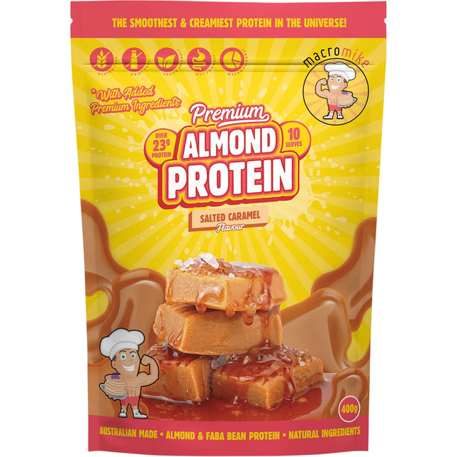 MACRO MIKE - Premium Almond Protein Salted Caramel - 400g