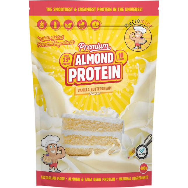 MACRO MIKE - Premium Almond Protein Vanilla Buttercream - 400g