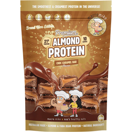 MACRO MIKE - Premium Almond Protein Choc Caramel Bar