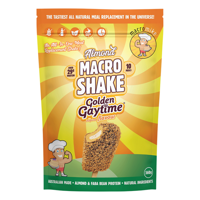MACRO MIKE Almond Macro Shake Meal Replacement Golden Gaytime Inspired 560g