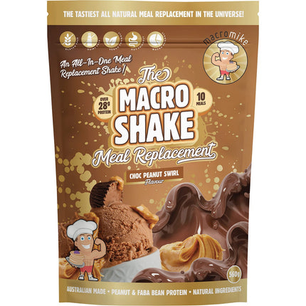 MACRO MIKE - The Macro Shake Meal Replacement Choc Peanut Swirl
