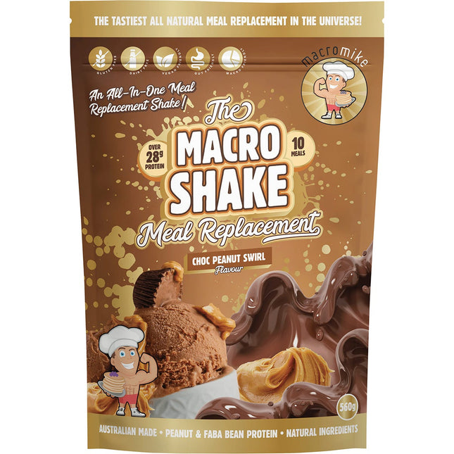 MACRO MIKE - The Macro Shake Meal Replacement Choc Peanut Swirl
