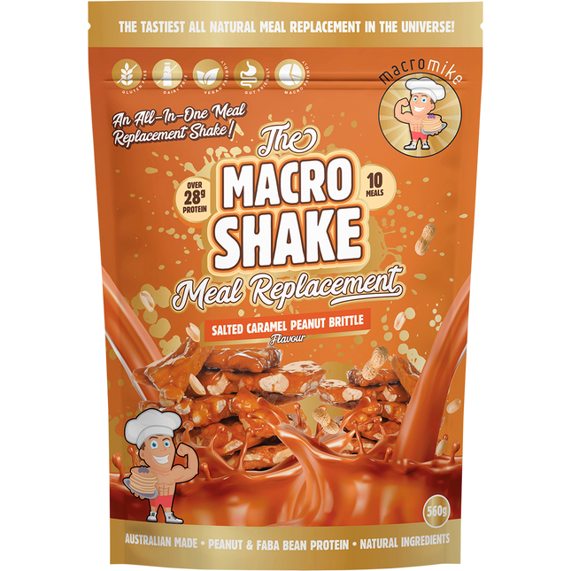 MACRO MIKE Macro Shake Meal Replacement Salted Caramel Peanut 560g