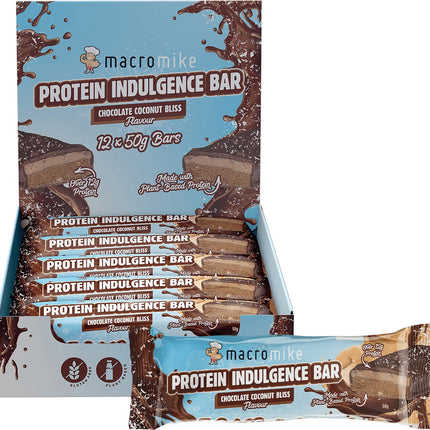 MACRO MIKE - Protein Indulgence Bar Chocolate Coconut Bliss - 12x50g