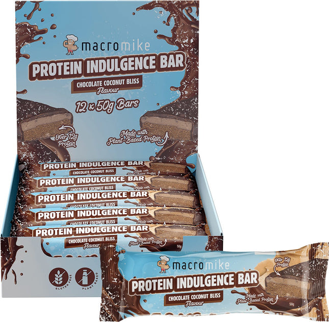 MACRO MIKE - Protein Indulgence Bar Chocolate Coconut Bliss - 12x50g