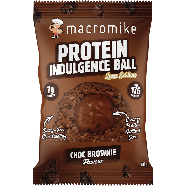 MACRO MIKE Protein Indulgence Ball Choc Brownie 12 x 40g