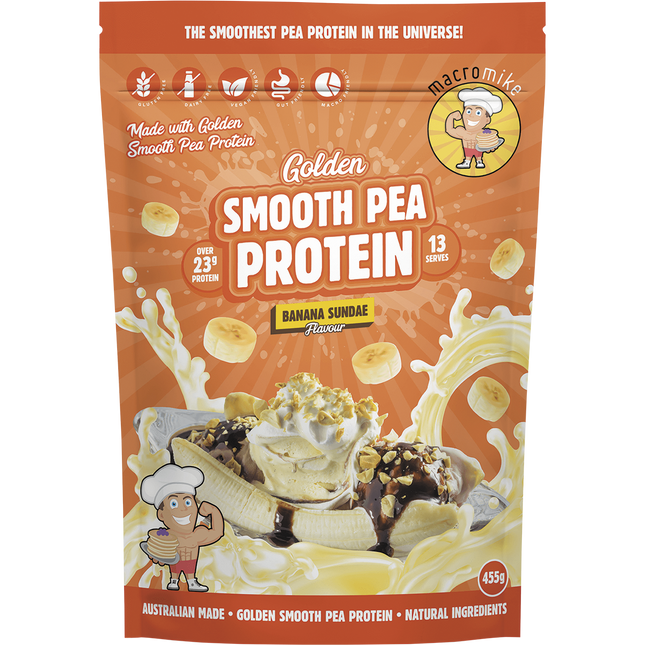 MACRO MIKE Golden Smooth Pea Protein Banana Sundae 455g