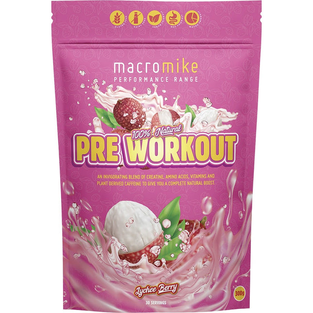 MACRO MIKE - Pre Workout Lychee Berry - 300g