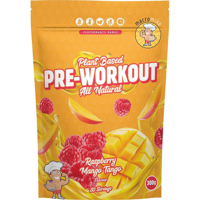 MACRO MIKE - Plant Based Pre Workout Raspberry Mango Tango