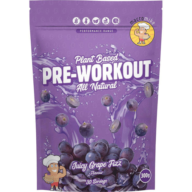 MACRO MIKE - Plant Based Pre Workout Juicy Grape Fizz