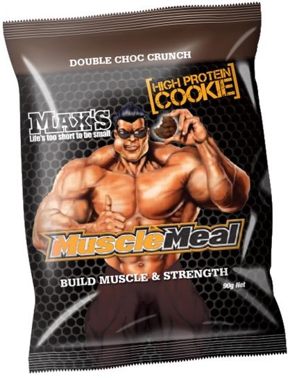 MAX’S MUSCLE MEAL COOKIE DOUBLE CHOC CRUNCH 12X90G