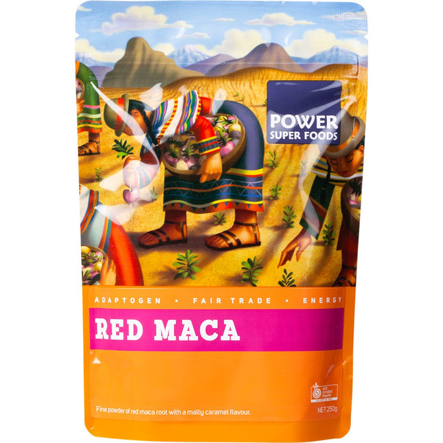 Power Super Foods - Red Maca Powder Certified Organic - 250g