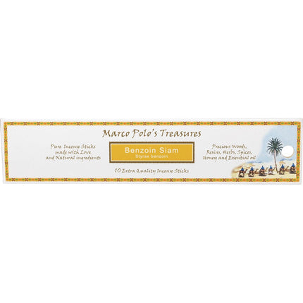 MARCO POLO'S TREASURES Incense Sticks Benzoin Siam 10pk | Laundry Product