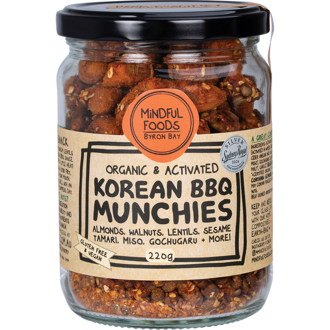Mindful Foods Korean BBQ Munchies Organic & Activated 220g