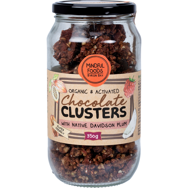 Mindful Foods Chocolate Clusters Davidson Plum Organic & Activated 350g